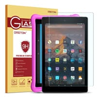 OMOTON Screen Protector for Fire HD 10 / Fire HD 10 Kids Edition 9th and 7th Generation (2019 and 2017 Release), Tempered Glass/HD / 9H Hardness