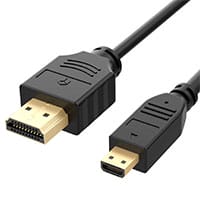 Rankie Micro HDMI to HDMI Cable, Supports Ethernet, 3D, 4K and Audio Return, 6 Feet
